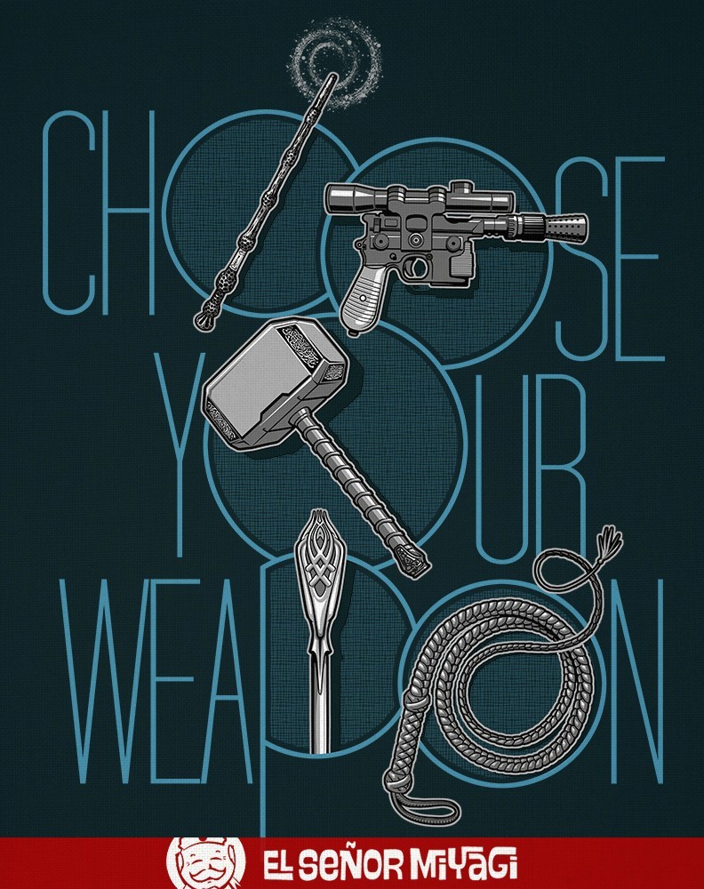 Camiseta Choose Your Weapon - CHICOS - 1