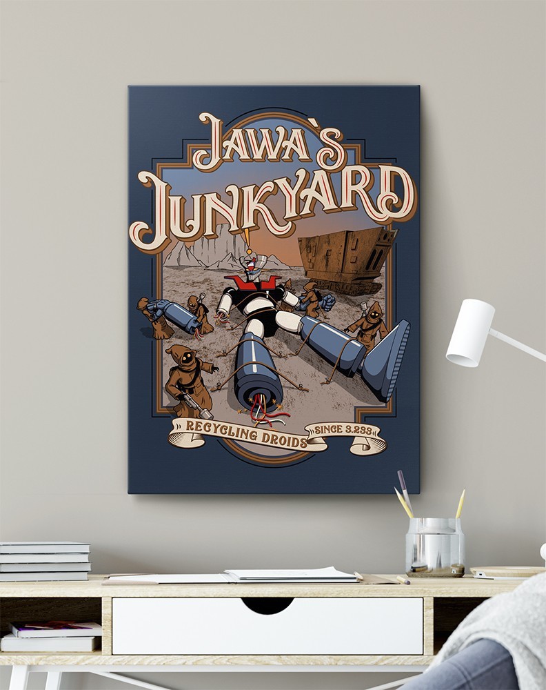 Jawa's Junkjard - 50x70cm Canvas on frame - PICTURES AND PRINTS - 1 Jawa's Junkjard - 50x70cm Canvas on frame - PICTURES AND PRINTS - 1