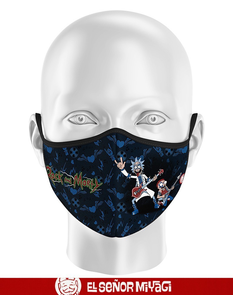 ROCK AND MORTY MASK KIDS SIZE - FACE MASKS - 1 ROCK AND MORTY MASK KIDS SIZE - FACE MASKS - 1