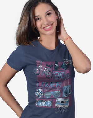 80's Lover tshirt girl View 3