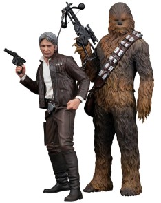 HAN SOLO & CHEWBACCA PACK 2 FIGURES 20 Y 23 CM STAR WARS T