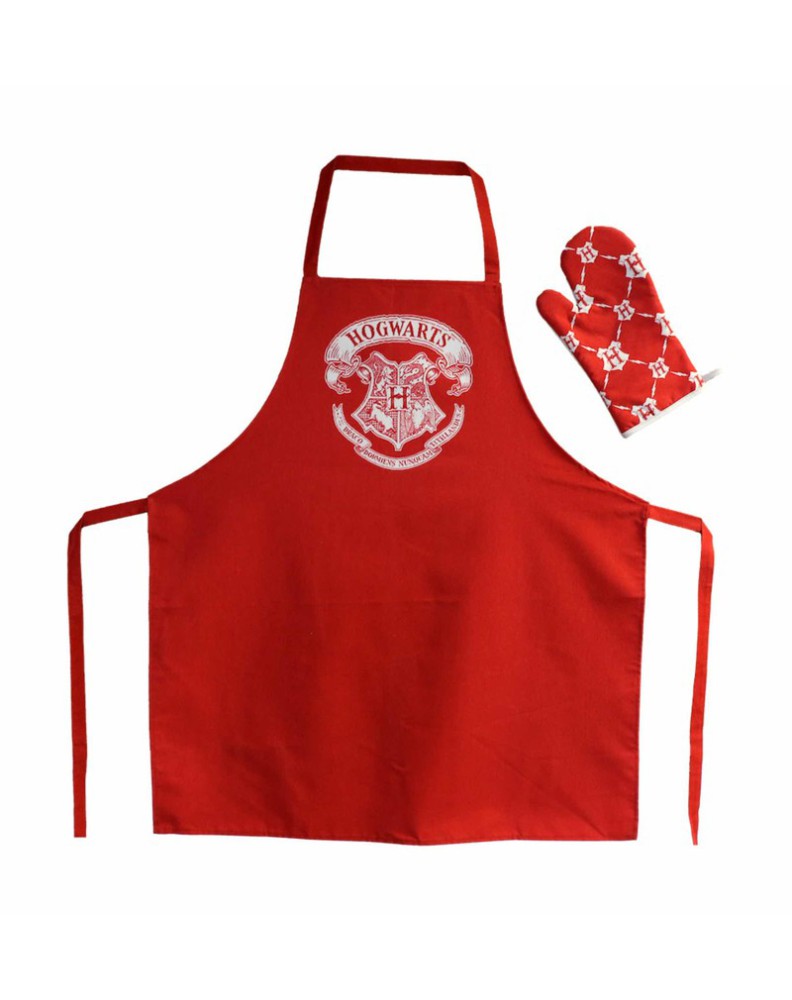 HOGWARTS LOGO DELANTAL Y MANOPLA PACK HOGWARTS LOGO DELANTAL Y MANOPLA PACK