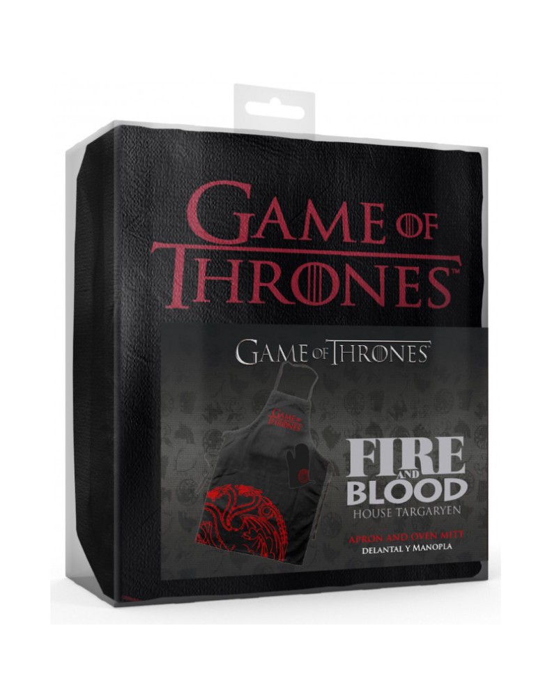 TARGARYEN DELANTAL Y MANOPLA PACK TRANSPARENTE GAME OF THRONES  Vista 2