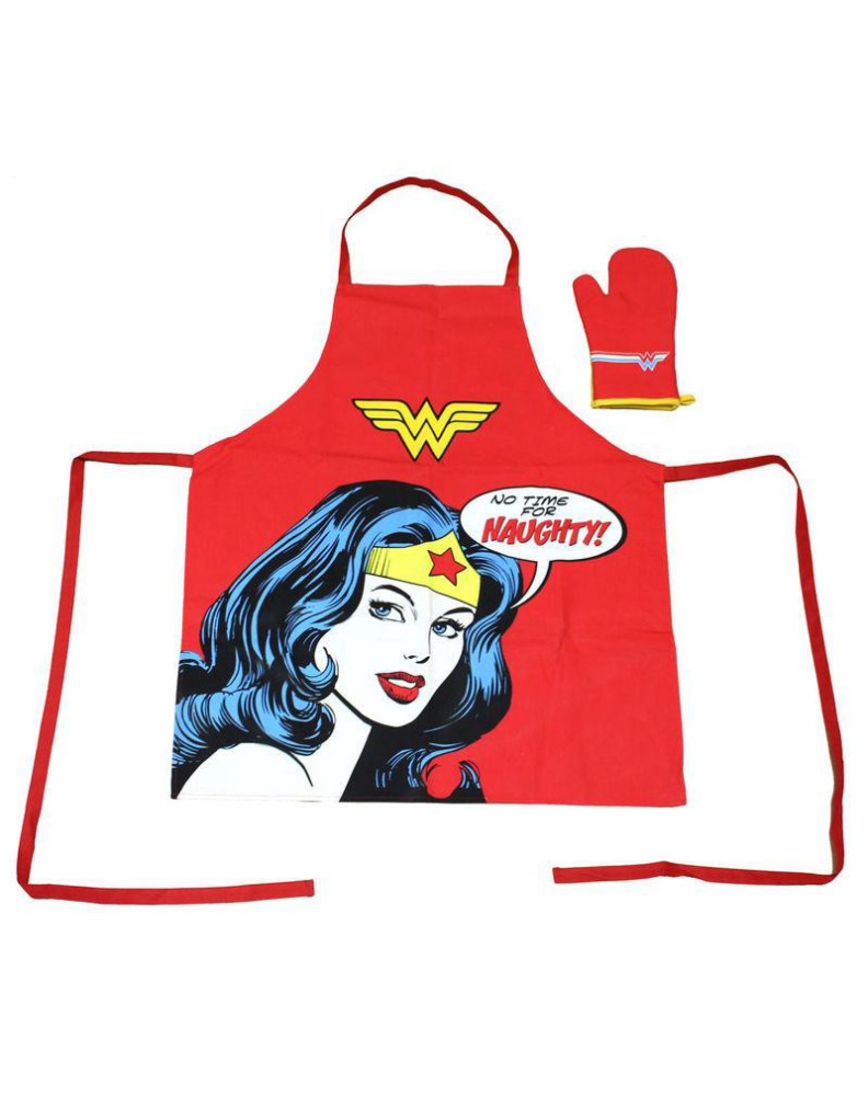 WONDER WOMAN APRON and mitten PACK TRANSPARENT