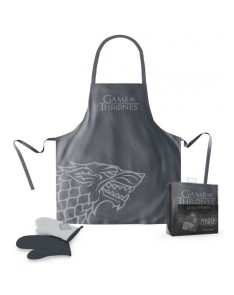 STARK AND MITT APRON TRANSPARENT PACK GAME OF THRONES