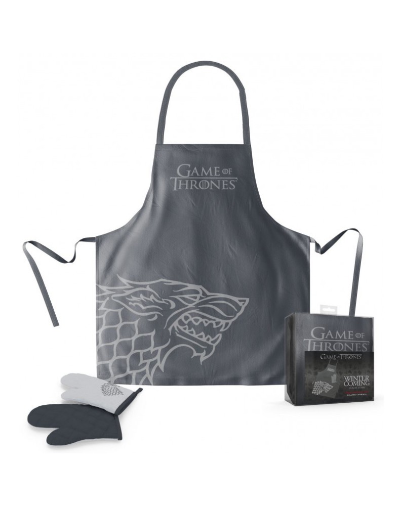 STARK AND MITT APRON TRANSPARENT PACK GAME OF THRONES