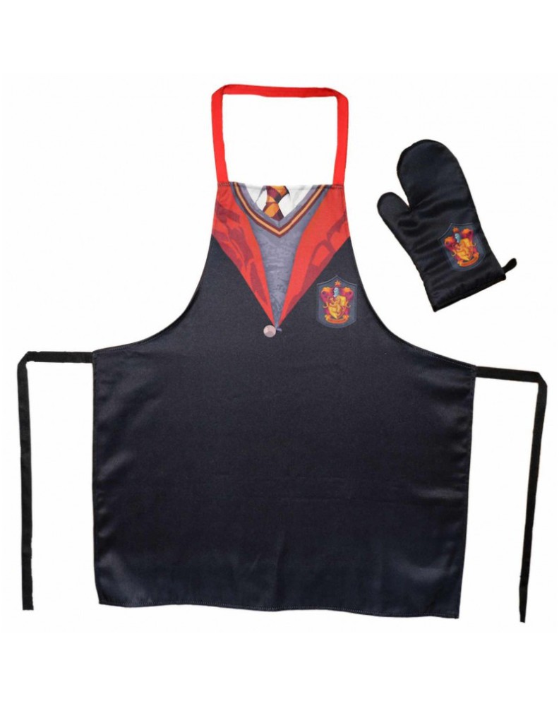 GRYFFINDOR UNIFORME DELANTAL Y MANOPLA PACK 