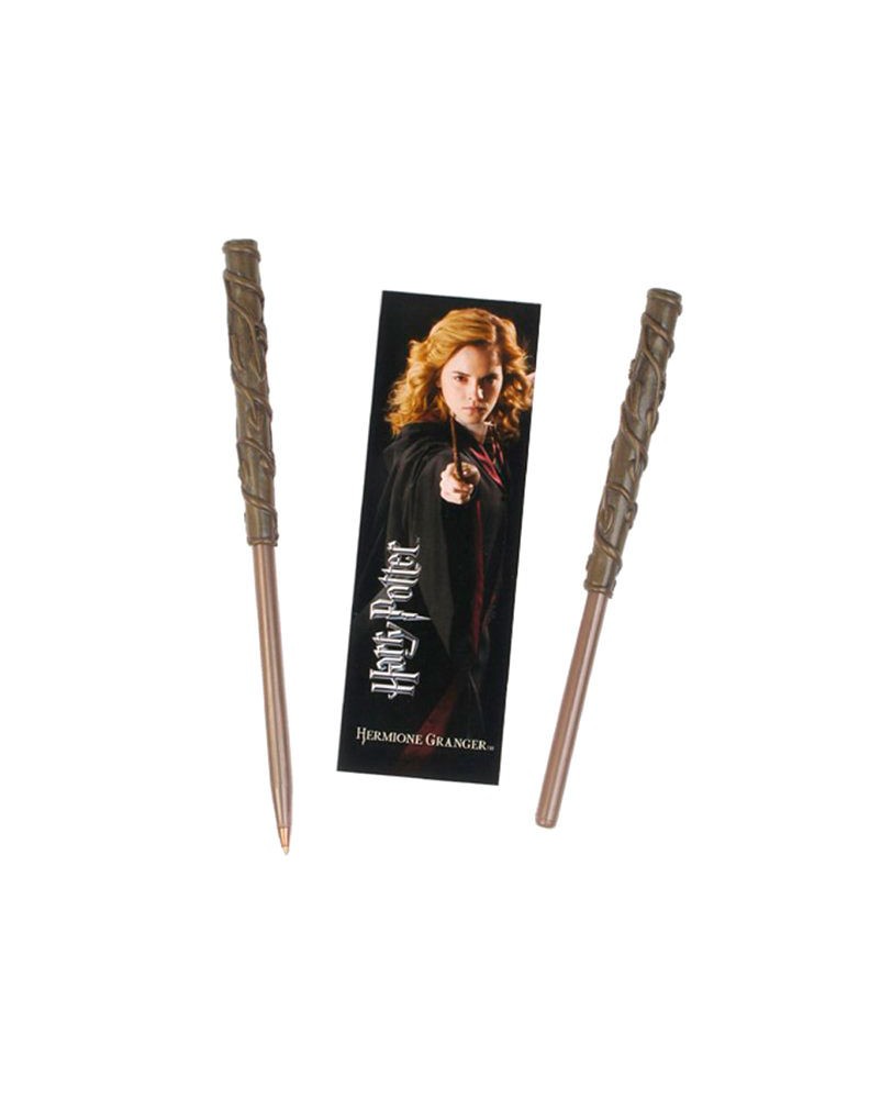 VARITA BOLIGRAFO Y MARCAPAGINAS HERMIONE GRANGER HARRY POTTER