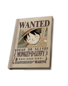 LIBRETA A5 WANTED LUFFY ONE PIECE