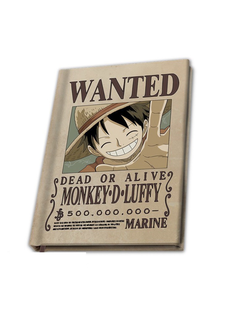 LIBRETA A5 WANTED LUFFY ONE PIECE