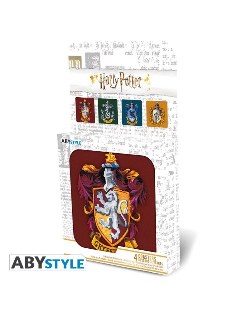 SET 4 POSAVASOS HARRY POTTER CASAS