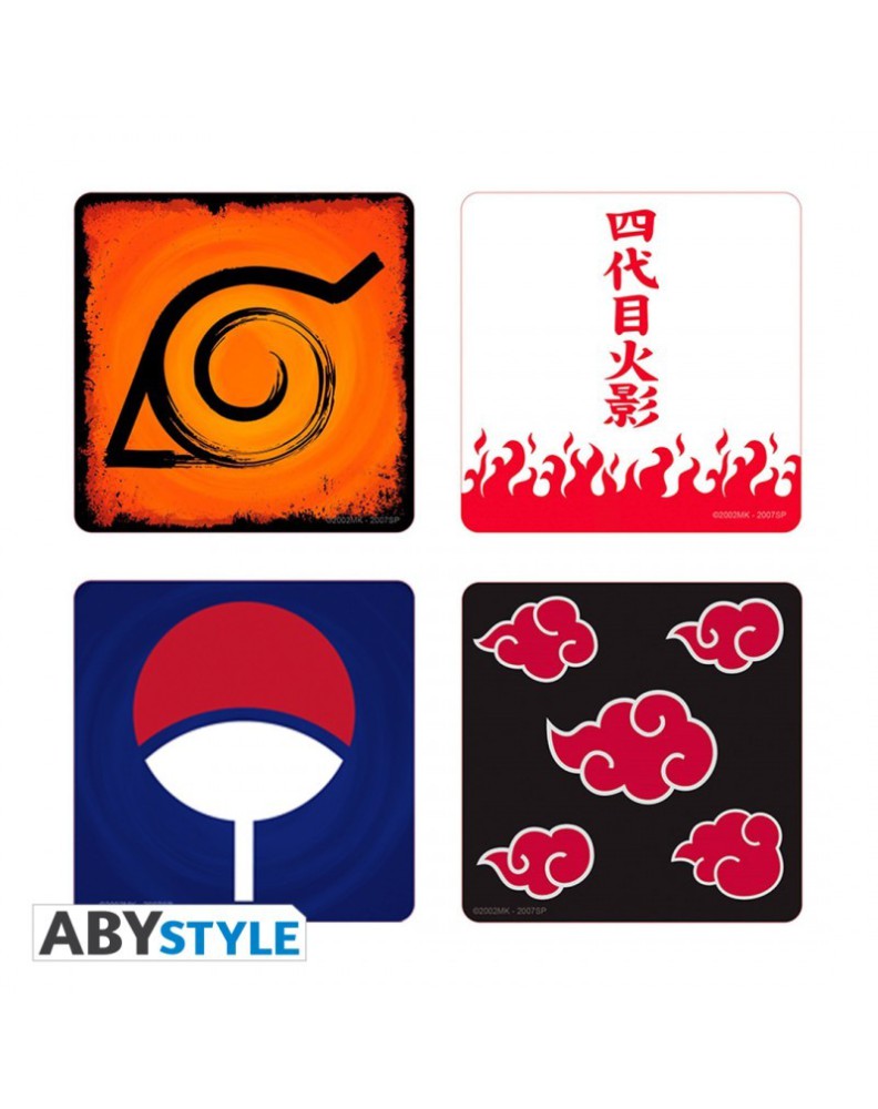 COASTER SET 4 NARUTO SHIPPUDEN EMBLEMAS View 3