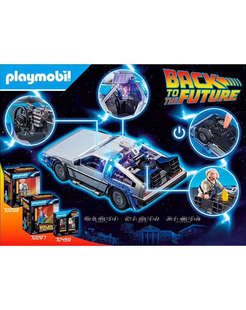 DELOREAN VEHICLE BACK TO THE FUTURE PLAYMOBIL View 3