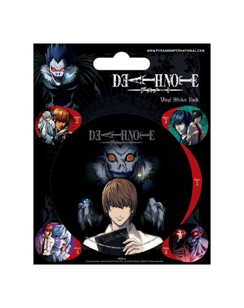 JUEGO DE PEGATINAS DEATH NOTE VARIOS 