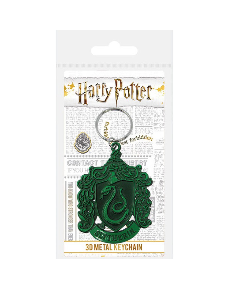 LLAVERO METALICO HARRY POTTER ESCUDO SLYTHERIN