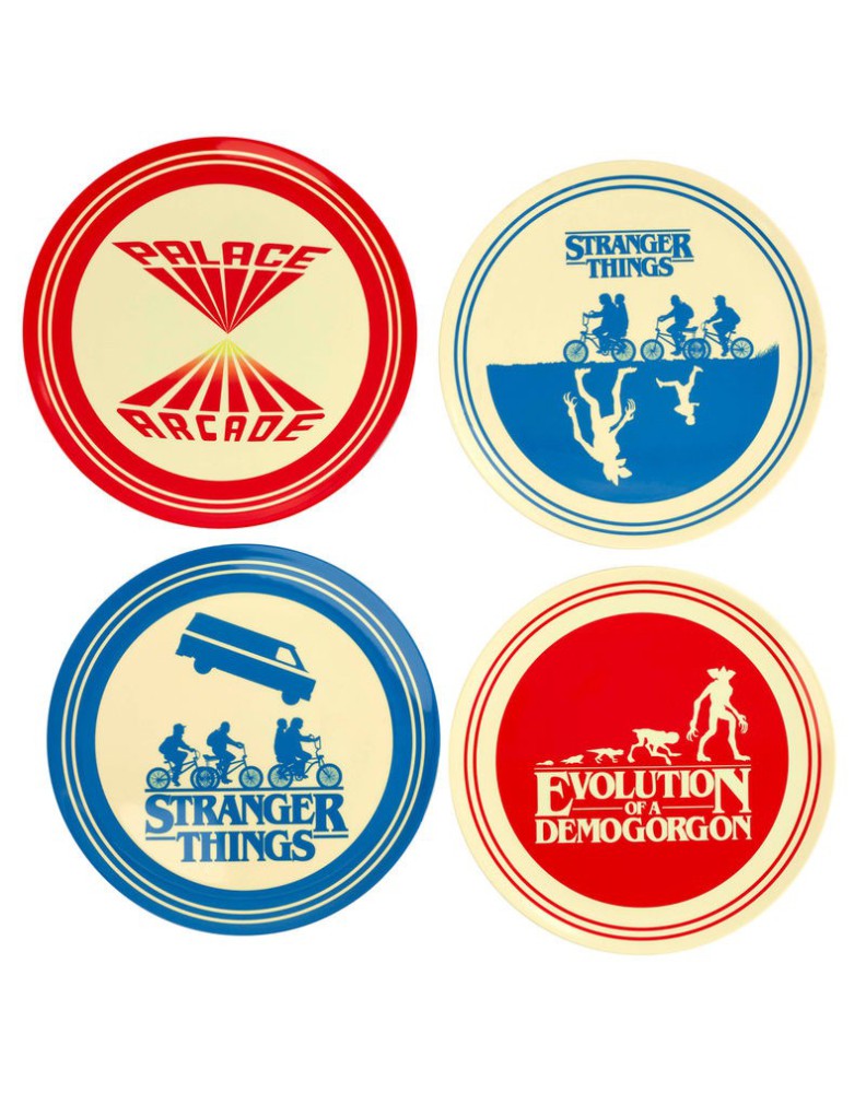 PACK 4 DISHES MELAMINE SILHOUETTE Stranger Things