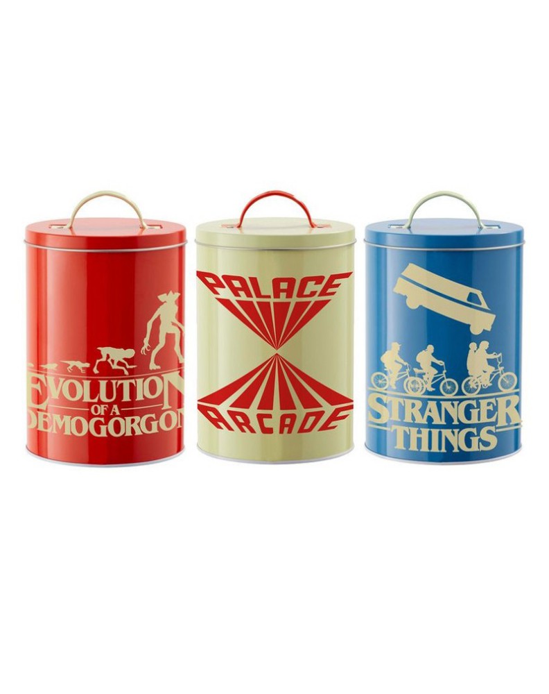 SET 3 BOTES ALMACENAMIENTO SILHOUETTE STRANGER THINGS