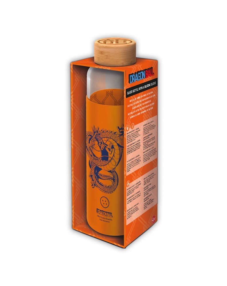 BOTELLA DE CRISTAL CON FUNDA DE SILICONA 585 ML DRAGON BALL BOTELLA DE CRISTAL CON FUNDA DE SILICONA 585 ML DRAGON BALL