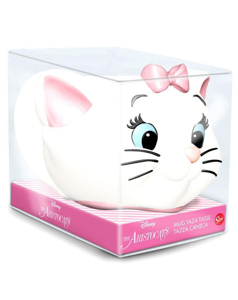 TAZA CERAMICA 3D 390 ML MARIE ARISTOGATOS EN CAJA REGALO