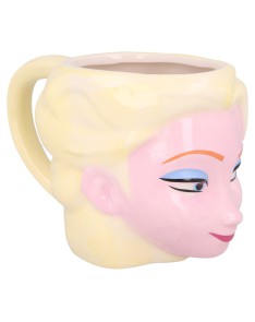 TAZA CERAMICA 3D 325 ML CABEZA ELSA EN CAJA REGALO Vista 3