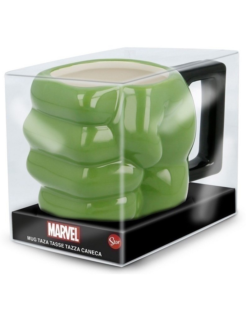 TAZA CERAMICA 3D 450 ML PUÑO HULK EN CAJA REGALO TAZA CERAMICA 3D 450 ML PUÑO HULK EN CAJA REGALO