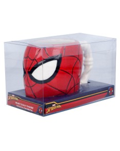 TAZA CERAMICA 3D 410 ML CABEZA SPIDERMAN EN CAJA REGALO