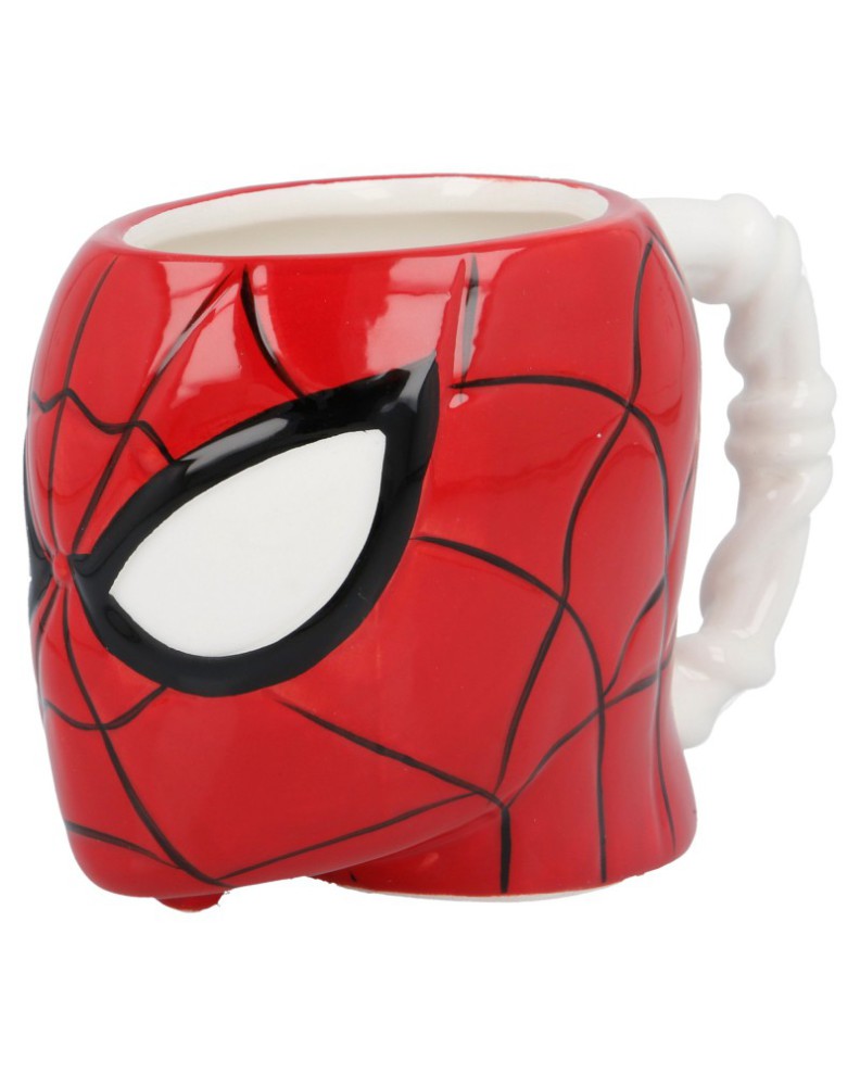 TAZA CERAMICA 3D 410 ML CABEZA SPIDERMAN EN CAJA REGALO Vista 3