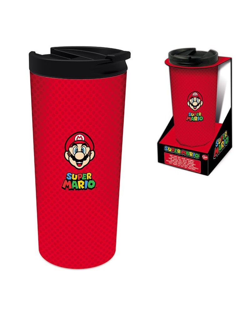 VASO TERMO CAFE ACERO INOXIDABLE 425 ML SUPER MARIO