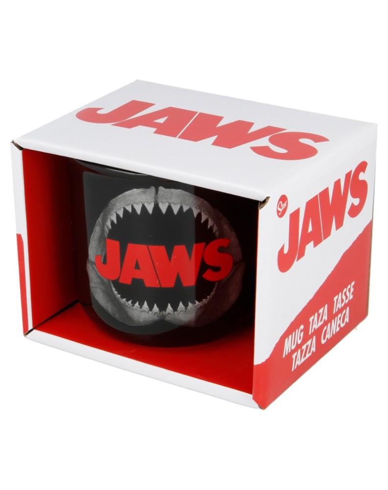 CERAMIC BREAKFAST MUG 14 OZ IN GIFT BOX JAWS