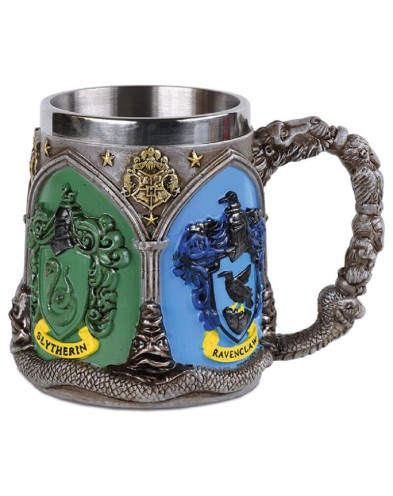 JARRA CERVEZA 3D POLIRESINA HARRY POTTER ESCUDOS