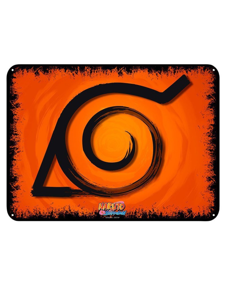 "PLACA METAL ""KONOHA"" (28X38) - NARUTO SHIPPUDEN -"