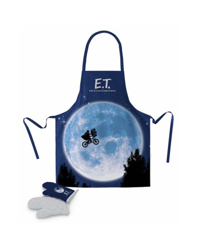 E.T. POSTER DELANTAL Y MANOPLA PACK TRANSPARENTE E.T.