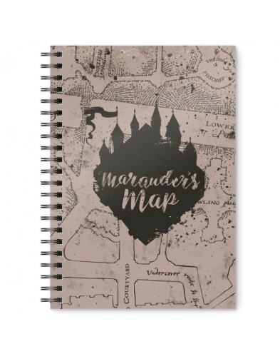 LIBRETA ESPIRAL MAPA MERODEADOR HARRY POTTER 