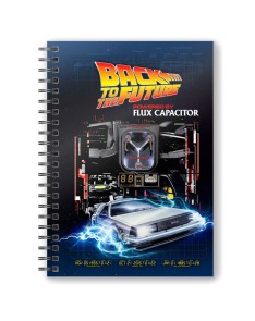 POWERED BY SPIRAL NOTEPAD FLUX CAPACITOR BACK TO THE FUTURE