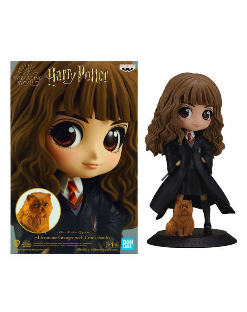 FIGURA BANPRESTO Harry Potter Q posket-Hermione Granger with Crookshanks Vista 2