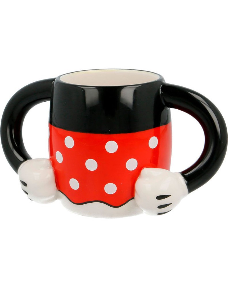 TAZA CERAMICA 3D 340 ML CUERPO MINIE EN CAJA REGALO