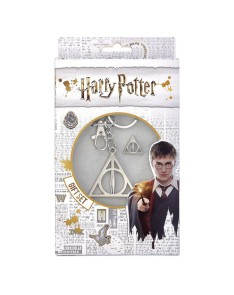 SET KEY CHAIN + PIN HALLOWS HARRY POTTER DEATHLY