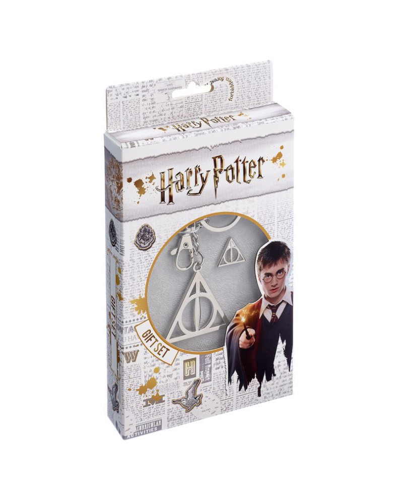 SET KEY CHAIN + PIN HALLOWS HARRY POTTER DEATHLY Vista 2