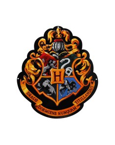 PLACA MEYAL HARRY POTTER - HOGWARTS - 28X38 CM