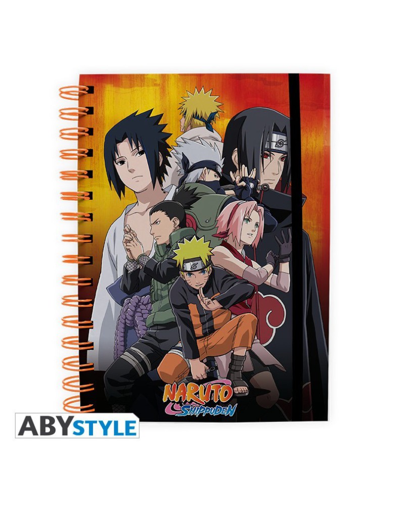 CUADERNO ESPIRAL A5 NARUTO SHIPPUDEN KONOHA GROUP