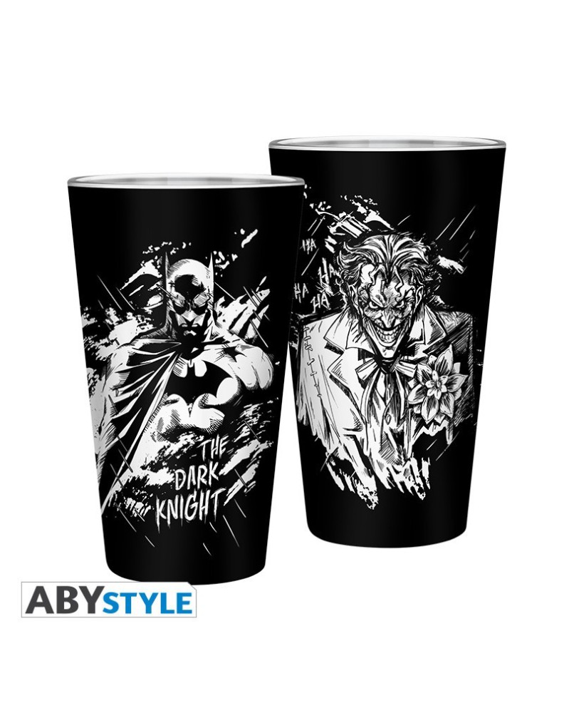 GLASS BATMAN AND JOKER 400 ML