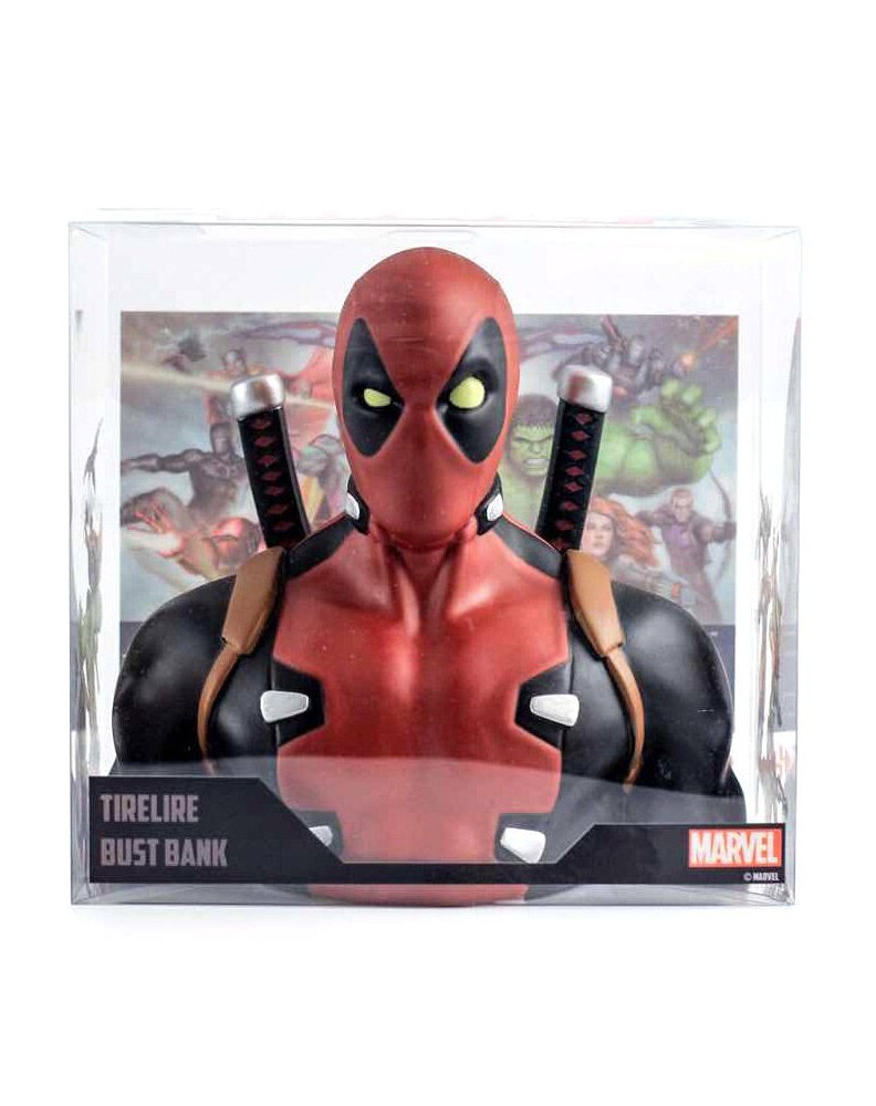 20CM BUST MARVEL PIGGY BANK DEADPOOL Vista 2