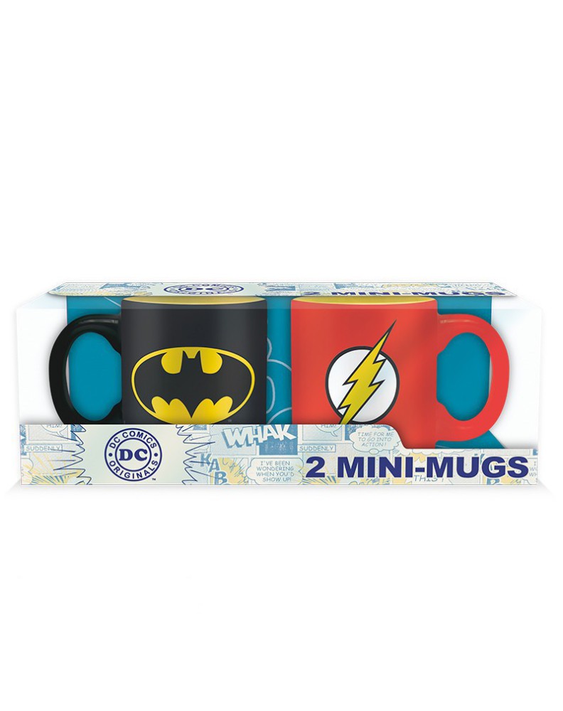 SET 2 MINI TAZAS DC COMICS BATMAN & FLASH SET 2 MINI TAZAS DC COMICS BATMAN & FLASH