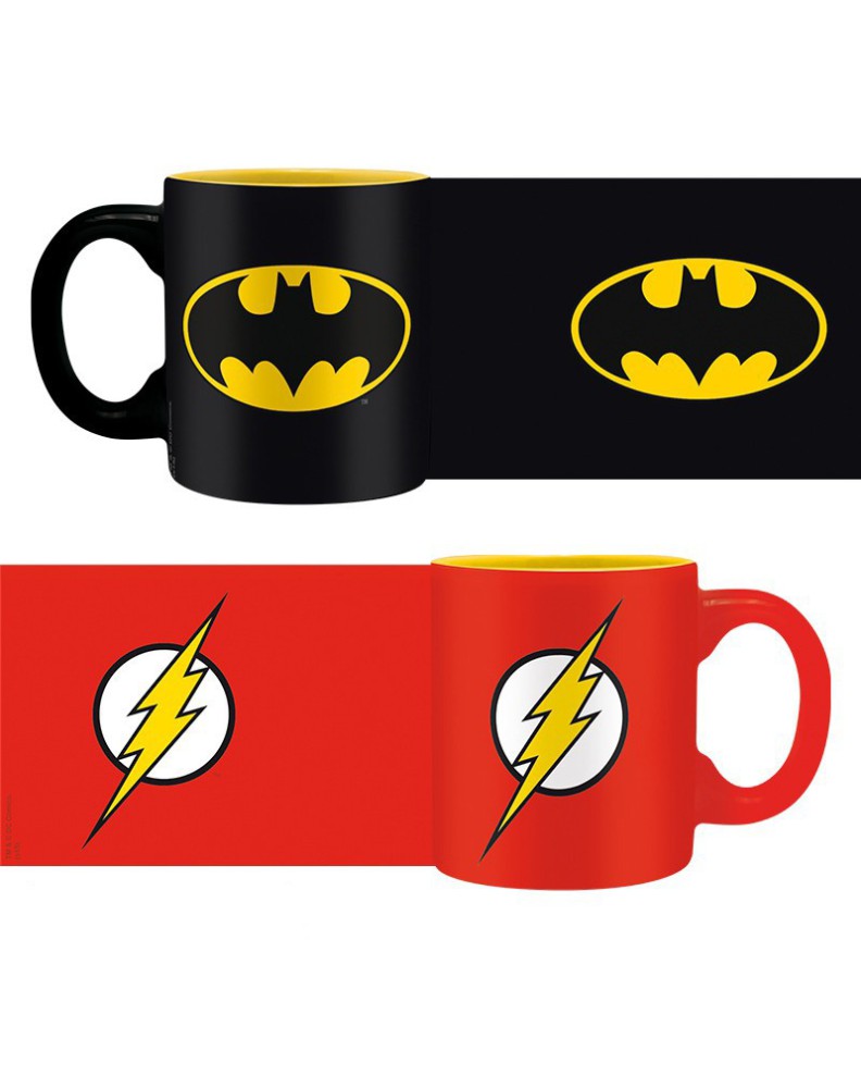 MUG SET 2 MINI FLASH DC COMICS BATMAN & Vista 2