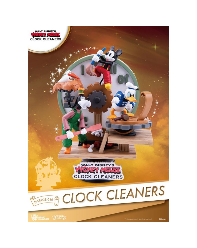 DIORAMA PVC D Disney MicKEY CHAIN Mouse-STAGE Clock Cleaners DIORAMA PVC D Disney MicKEY CHAIN Mouse-STAGE Clock Cleaners