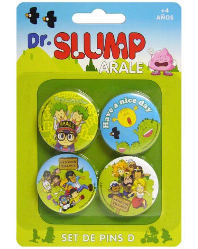 SET DE 4 PINS DR SLUMP PERSONAJES SET DE 4 PINS DR SLUMP PERSONAJES