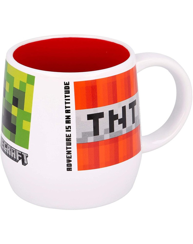 Minecraft Taza de cerámica | Bebidas frías y calientes | Hogar u oficina |  Regalo para adultos y niños | 10.5 fl oz Multi