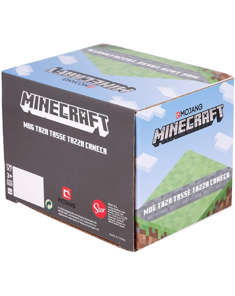 Taza con Caja Minecraft Cerámica 360 ml 
