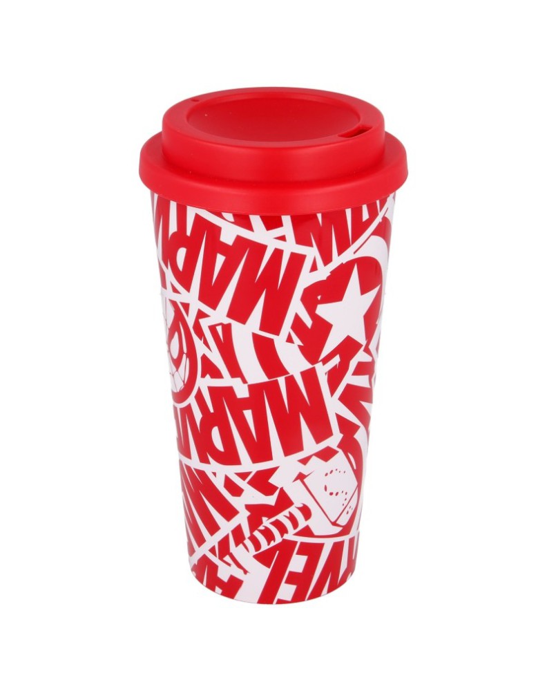 VASO CAFE DOBLE PARED 520 ML MARVEL AVENGERS