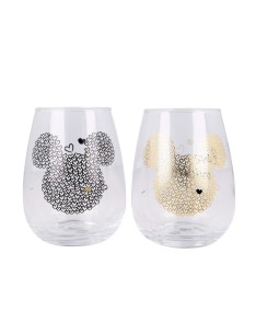 2 PCS 510 ML CRYSTAL GLASS SET MICKEY Vista 2